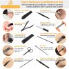 17Pcs Set Manicure Pedicure Set Stainless Steel Nail Clippers Cuticle Callus Remover Facial Grooming Kit w/ PU Leather Case