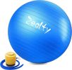 Yoga Ball Exercise Ball - Anti-Slip and Anti-Burst Workout Ball, Birthing Ball Fitness Ball with Quick Pump, Balance Ball Chair for Stability