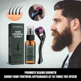 Moustache Spray Set Moisturizing Spray Facial Hair Treatment Boosting Beard Growth Thickening Liquid (Option: Beard growth spray)