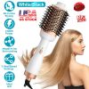4 In 1 Hair Dryer Brush Curling Brush Hair Styler Volumizer Straightener Negative Ion Anti-frizz Hot-Air Hair Brush for All Hair Types Black White