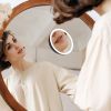 30X Magnifying Mirror With Light 3 Colors Dimmable Brightness Included Tweezer Scissor 
Travel Magnifying Makeup Mirror with Suction Cup 360° Adjusta