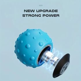 Rechargeable High Intensity Vibration Massage Ball for Muscle and Fitness, Electric Fascia Release for Neck, Back and Feet, USB Charging (Color: Blue)