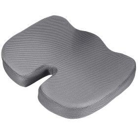 Seat Cushion Coccyx Orthopedic Memory Foam Cushion Tailbone Hip Support Chair Pillow for Office Car Seat (Option: SeatCushionGrey)