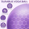 Pilates Ball, 9 Inch Small Exercise Soft Workout Yoga Ball with Exercise Guide, for Home Gym Yoga, Pilates, Core Training, Workout, Balance, Stability