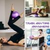 Pilates Ball, 9 Inch Small Exercise Soft Workout Yoga Ball with Exercise Guide, for Home Gym Yoga, Pilates, Core Training, Workout, Balance, Stability