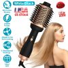 4 In 1 Hair Dryer Brush Curling Brush Hair Styler Volumizer Straightener Negative Ion Anti-frizz Hot-Air Hair Brush for All Hair Types Black White