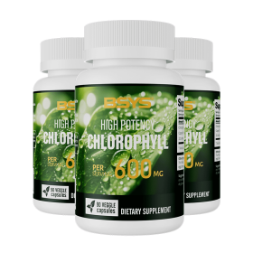 BSYS Chlorophyll Capsules  Fat Metabolism Support Aid Blood Purification & Detox Boost  Digestive Health & Constipation Relief Helper  Immune Sys (Option: Three bottles)