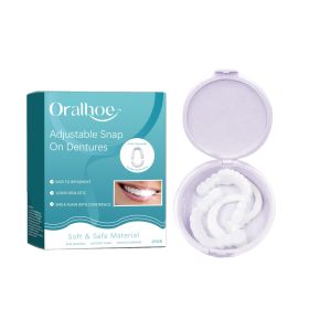 Oralhoe Adjustable Snap Dentures Comfortable Natural Temporary Fillings Braces Orthodontic Gap Kit (Option: 1PC)