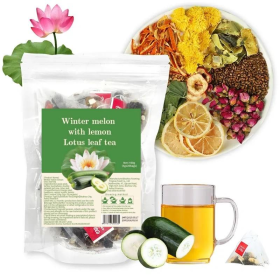 Winter Melon Lotus Leaf Tea 20 Bags- Oil-Removing And Fat-Reducing Tea. Contains Chrysanthemum, Winter Melon, Tangerine Peel, Cassia Seed, Hawtho (Option: 1pack20bags)
